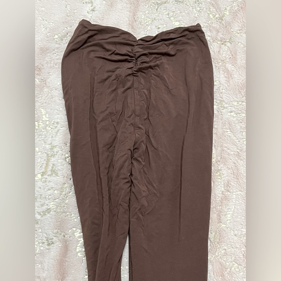 BABY BOO FASHION chocolate brown halter top and lace up flared pants set - Picture 9 of 10